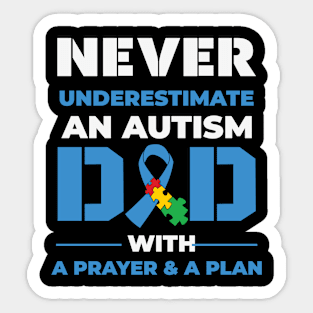 Autism Dad Autism Awareness Gift for Birthday, Mother's Day, Thanksgiving, Christmas Sticker